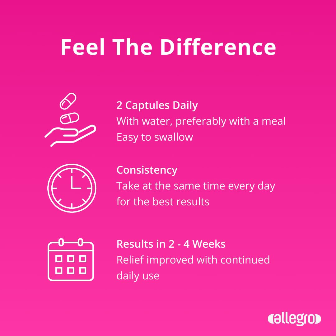 Allegro Menopause Relief lifestyle scene suggesting better sleep and emotional balance.