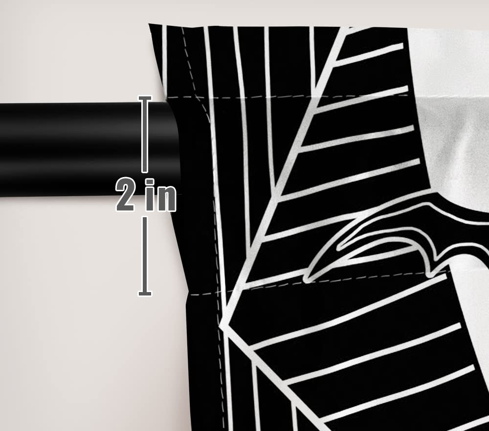 Allenjoy Halloween Nightmare curtain in a kids' room creating spooky ambiance