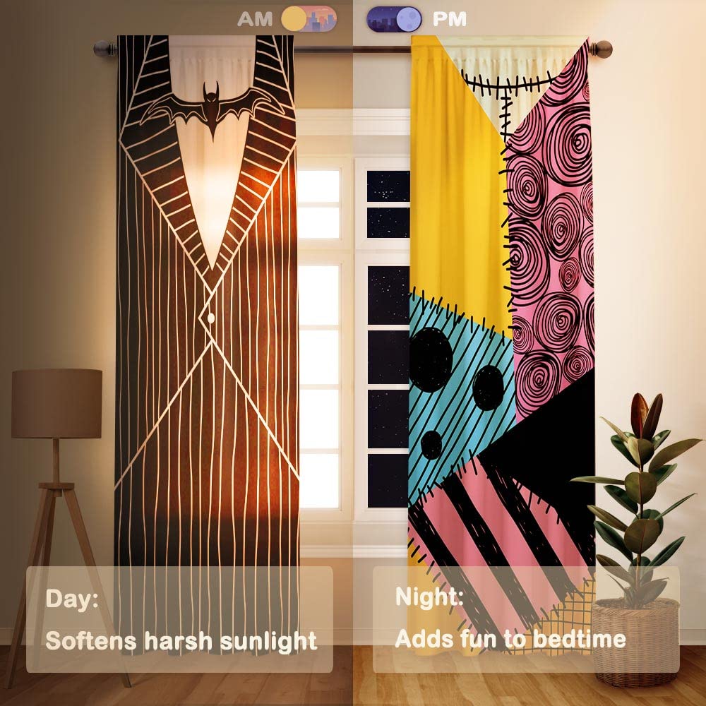 Allenjoy Halloween Nightmare curtain packaging ready for setup