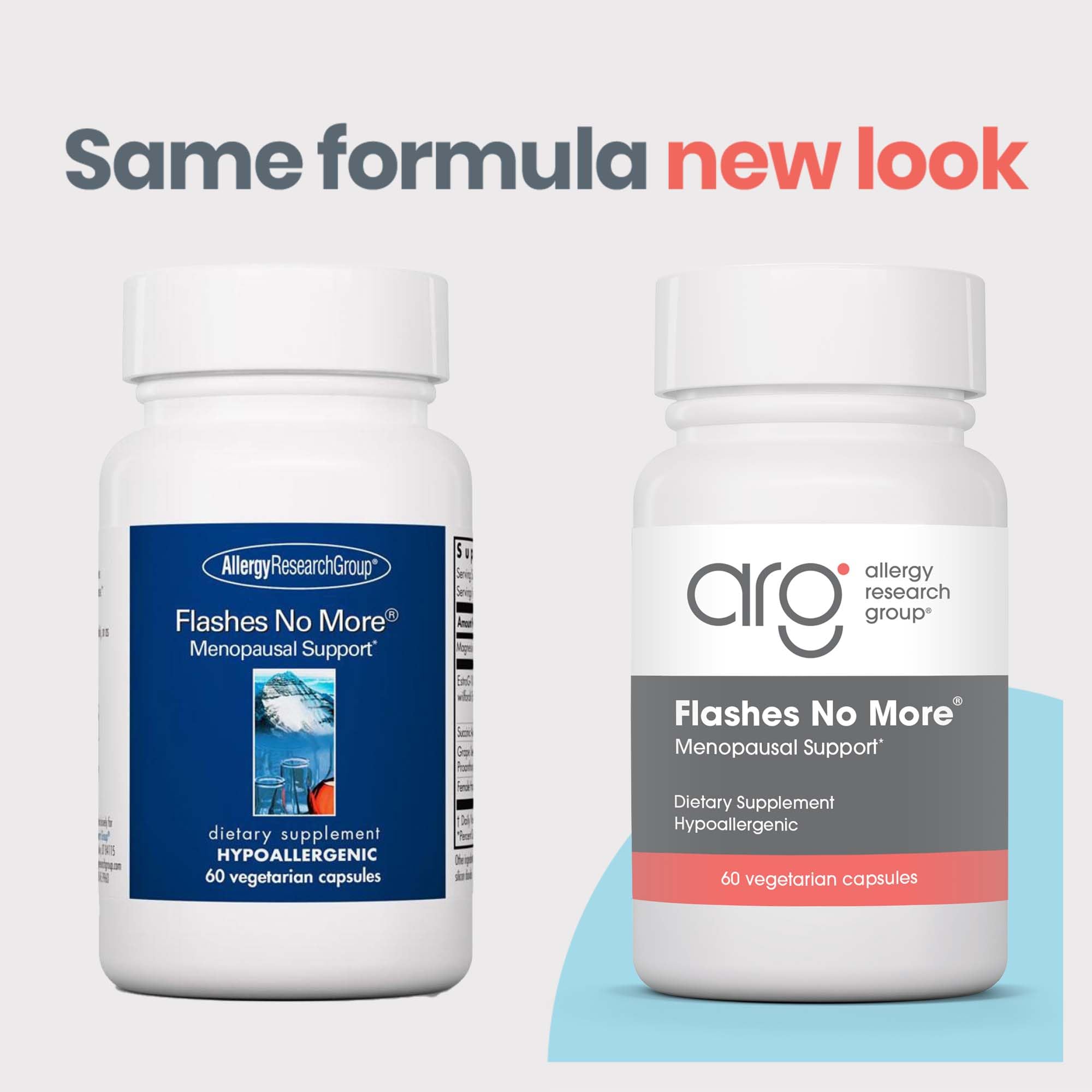 Flashes No More capsules closeup showing daily menopausal support