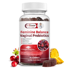 Alliwise Balance Gummies bottle front with pineapple flavor for daily comfort
