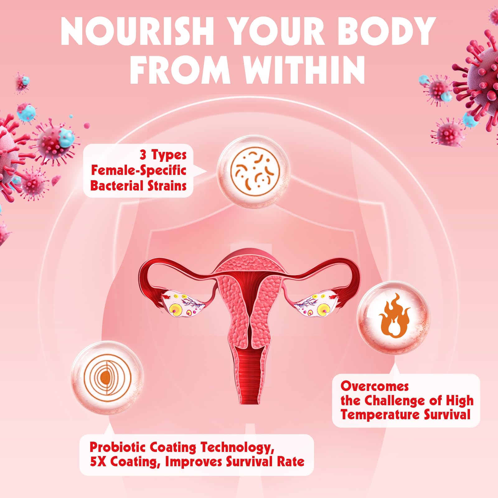 Alliwise Balance Gummies four-probiotic blend visual for gut and intimate balance