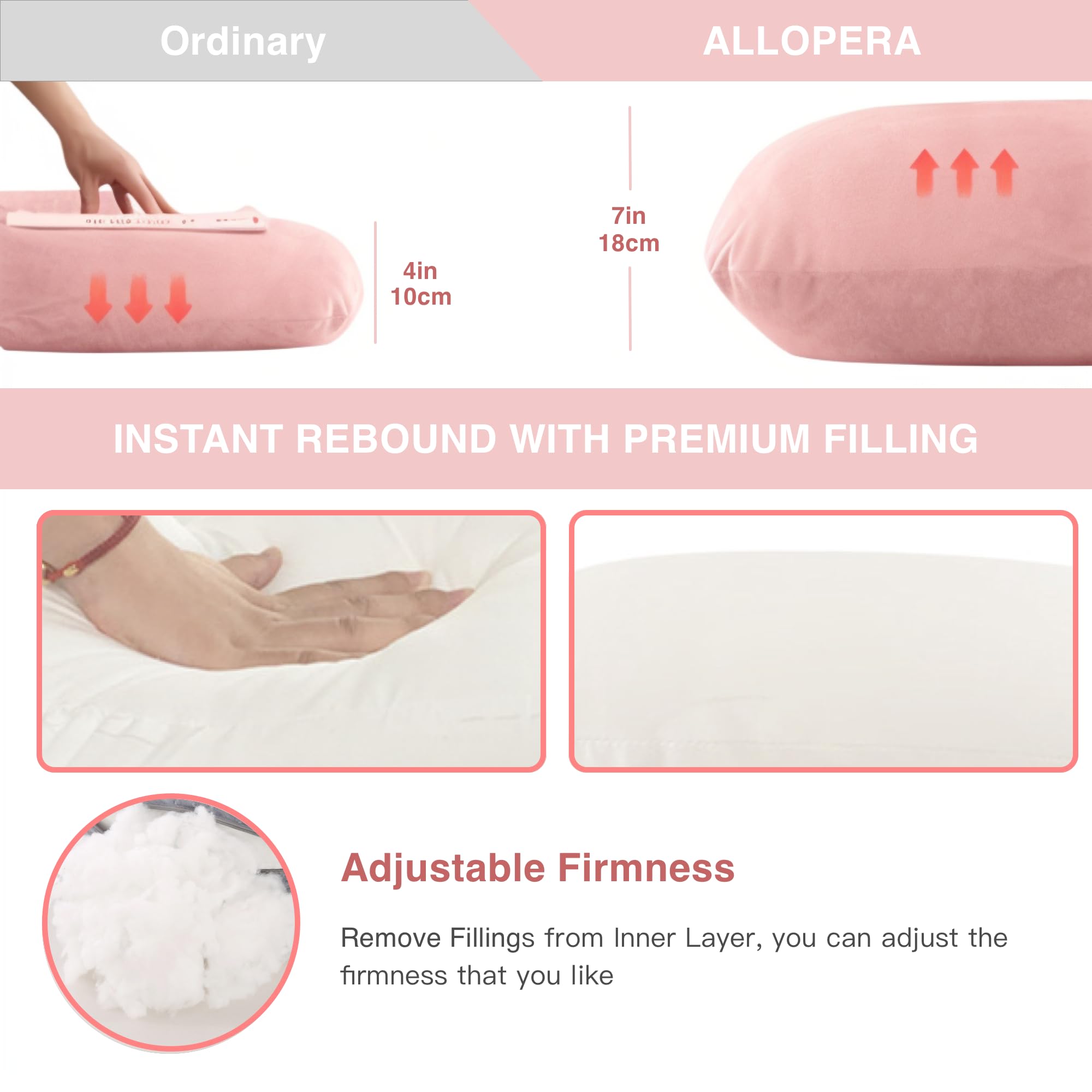 ALLOPERA U-shape design provides enveloping 360-degree comfort.