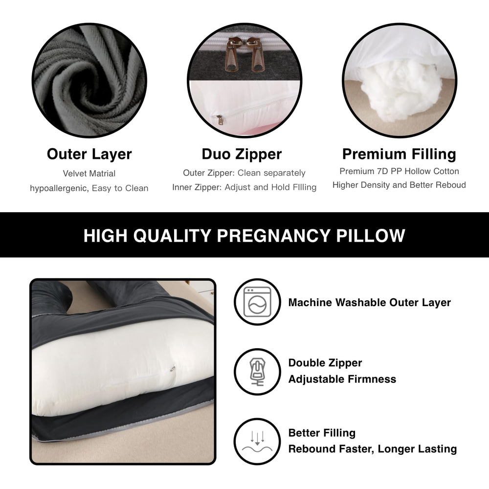 ALLOPERA ergonomic design combines C and U shapes for versatile sleeping