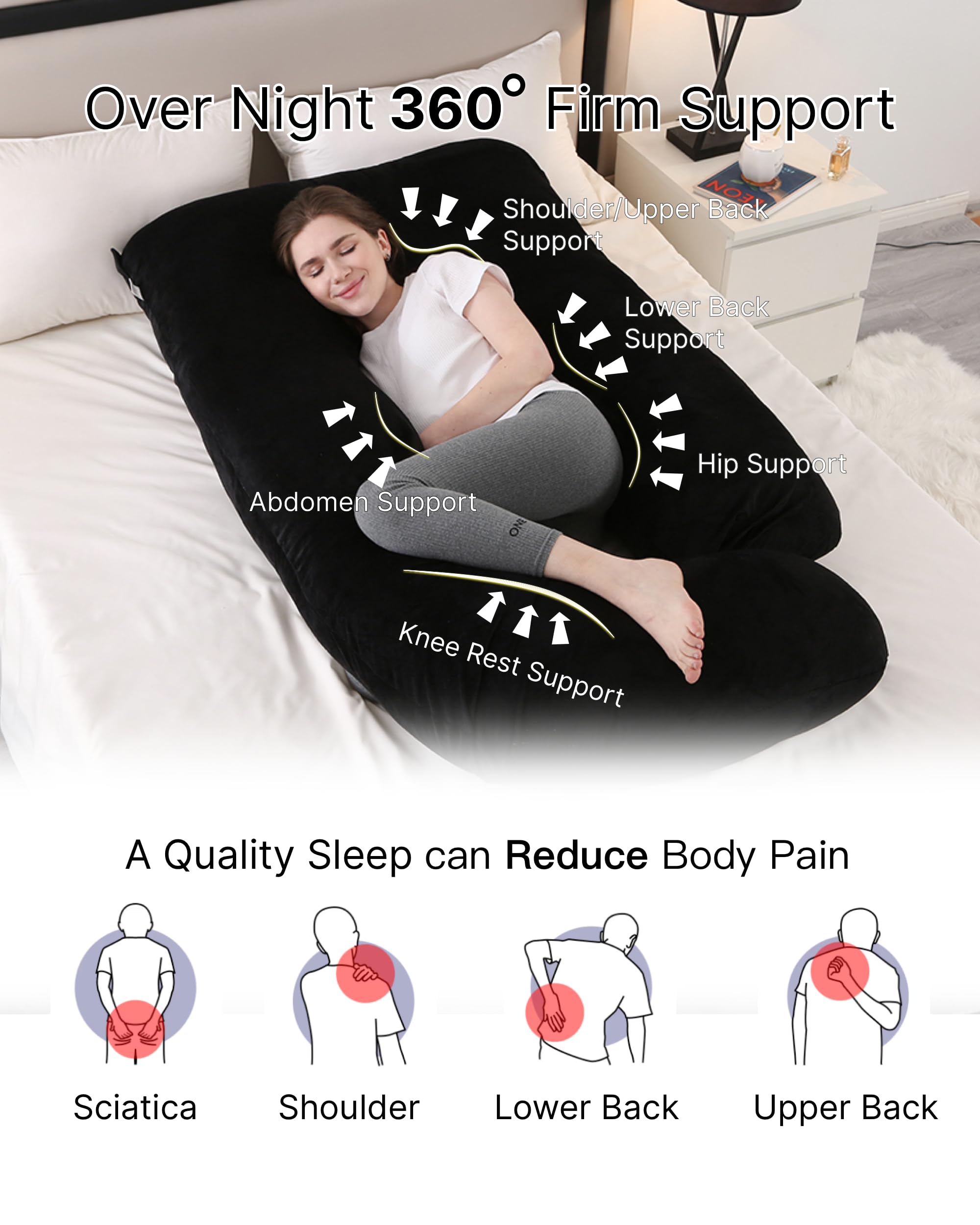 ALLOPERA removable velvet cover for easy cleaning and daily comfort