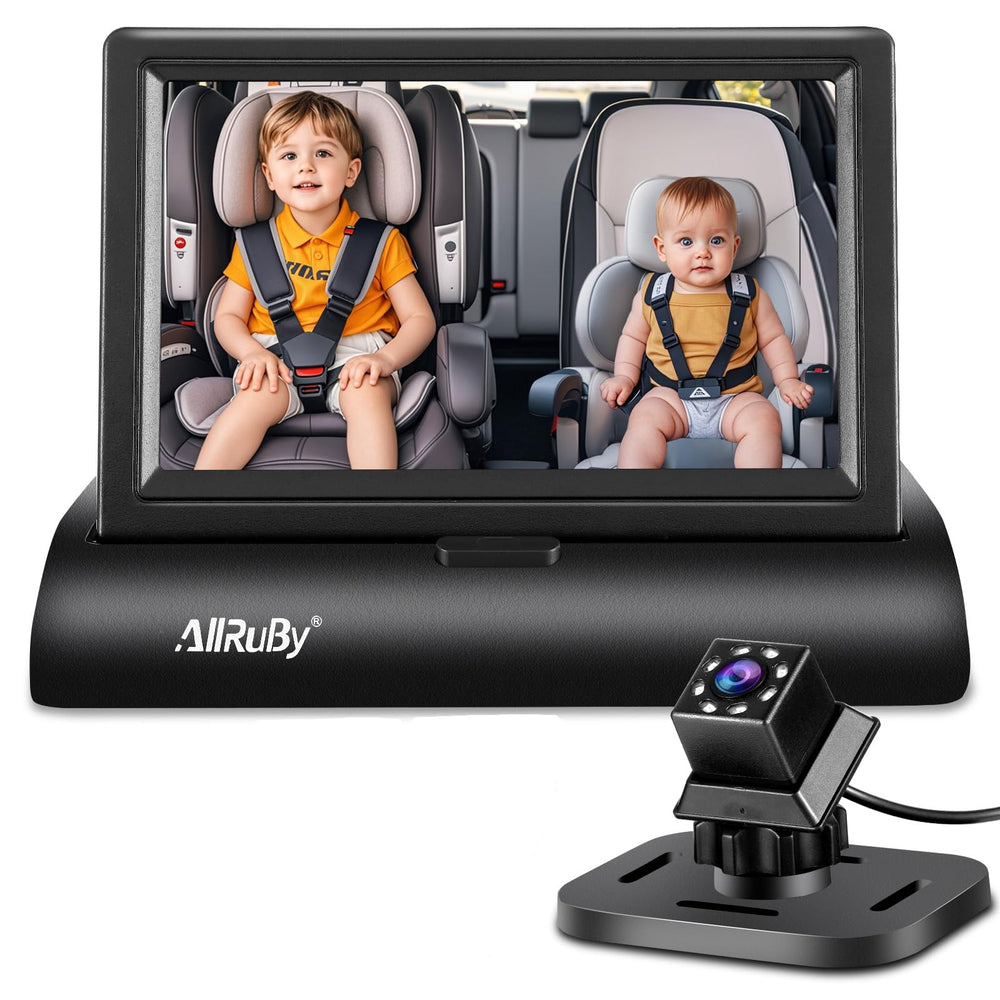 ALLRUBY baby car camera monitor front view for clear rear-seat visibility