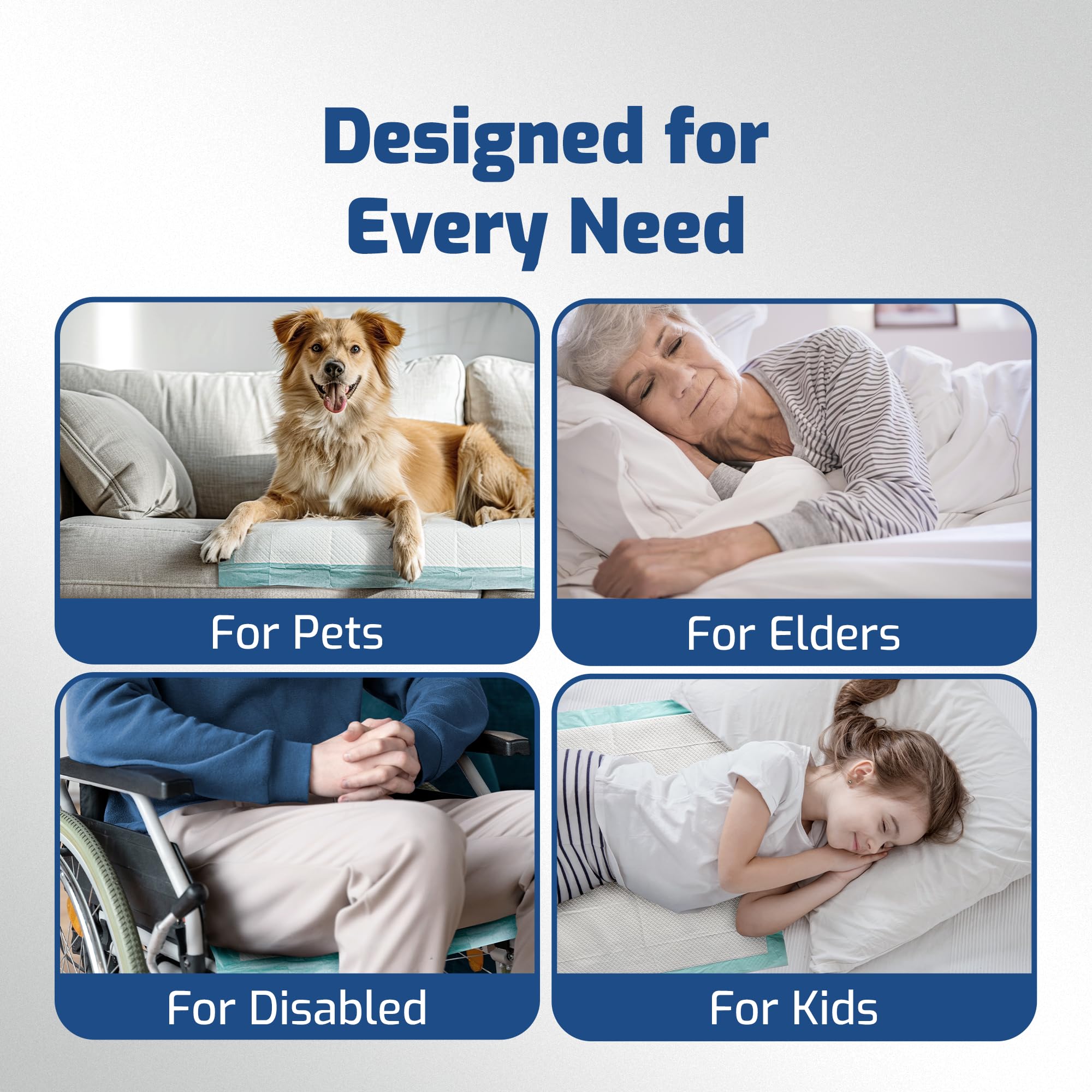 AllSett Health 125g heavy-duty pad provides sturdy protection for adults and pets.