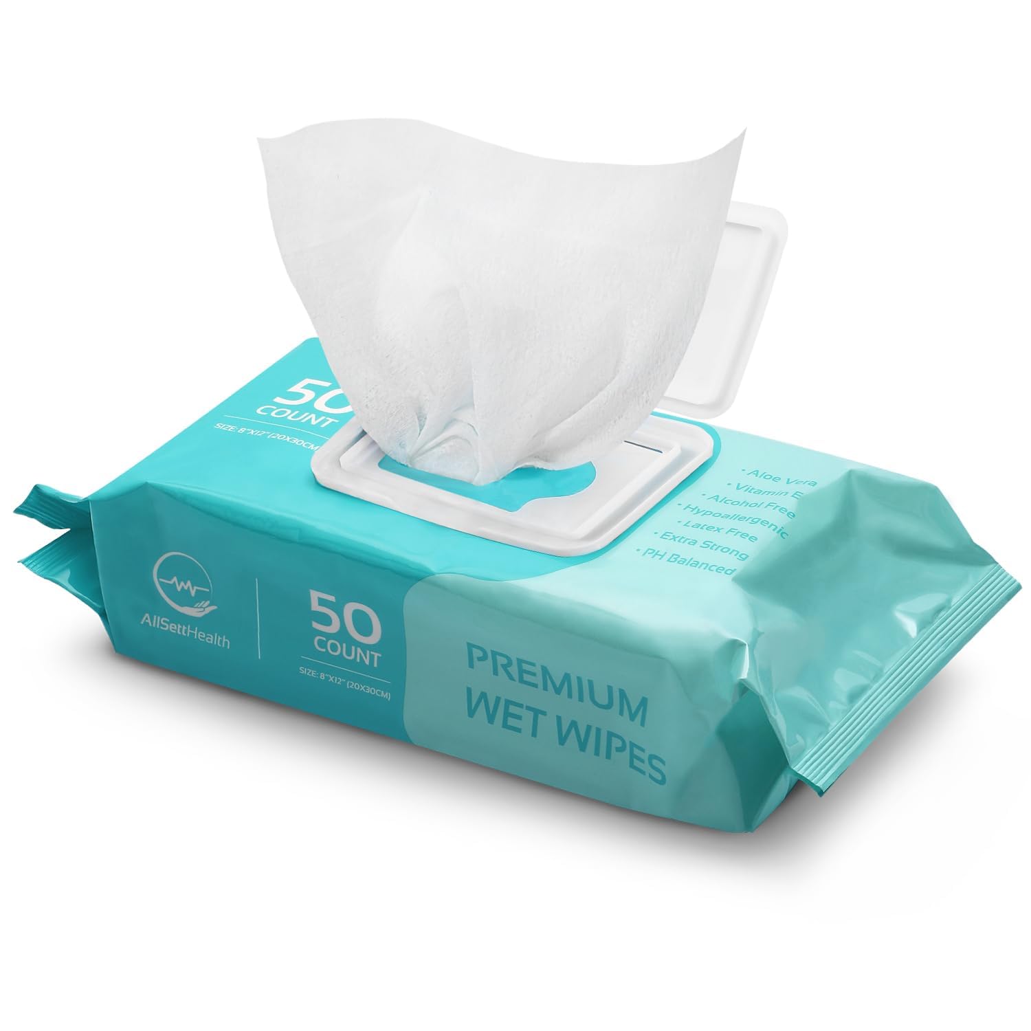 AllSett Health body wipes adults 8x12 pack, quick on-the-go cleansing.