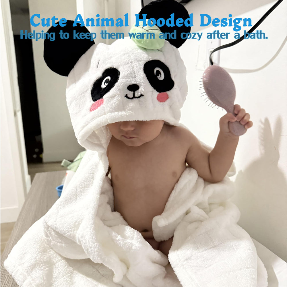 Allureza hooded toddler towel in 500GSM coral fleece feels plush and warm