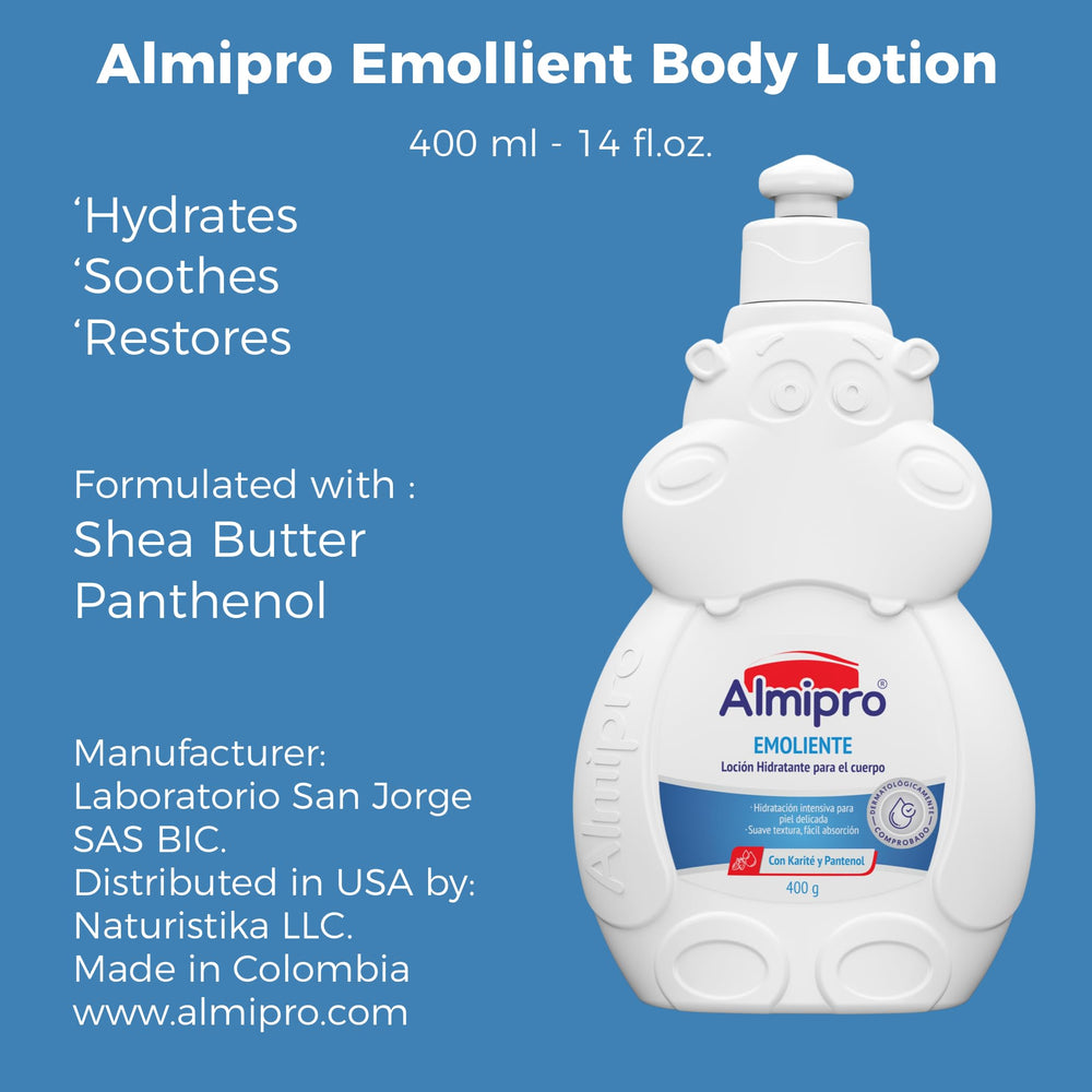Almipro baby lotion being applied to arm demonstrates daily hydration routine