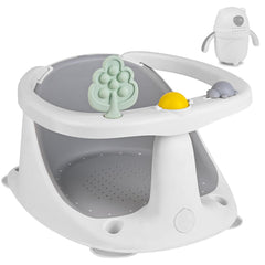 ALNUY baby bath seat supports sitting up for safer, hands-free bathing