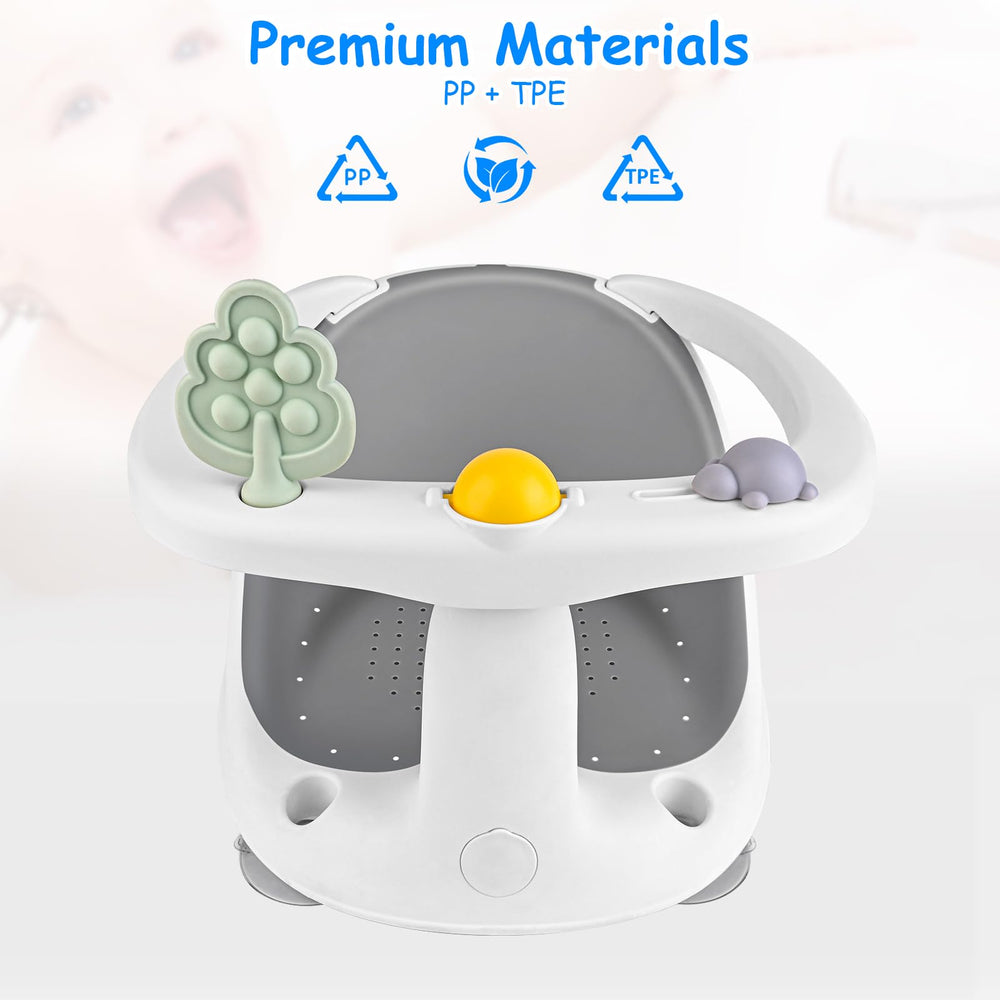ALNUY bath seat ergonomic design supports growing child