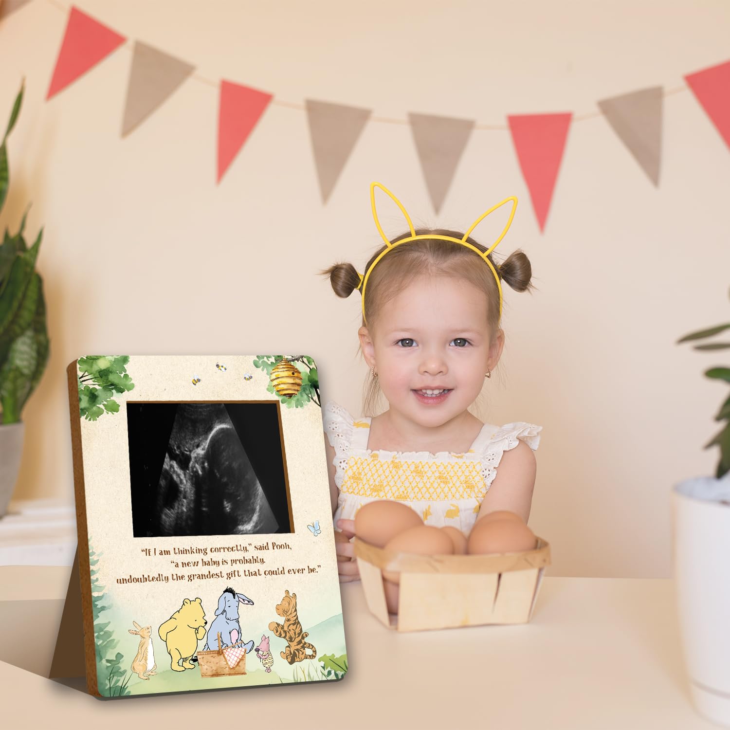ALodr Winnie gender reveal decor enhances baby shower ambiance with whimsy.