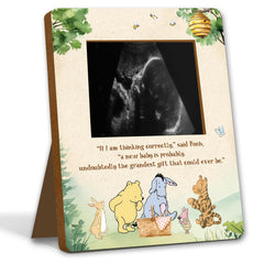 ALodr Winnie pregnancy milestone frame displaying ultrasound photo for a cherished keepsake.