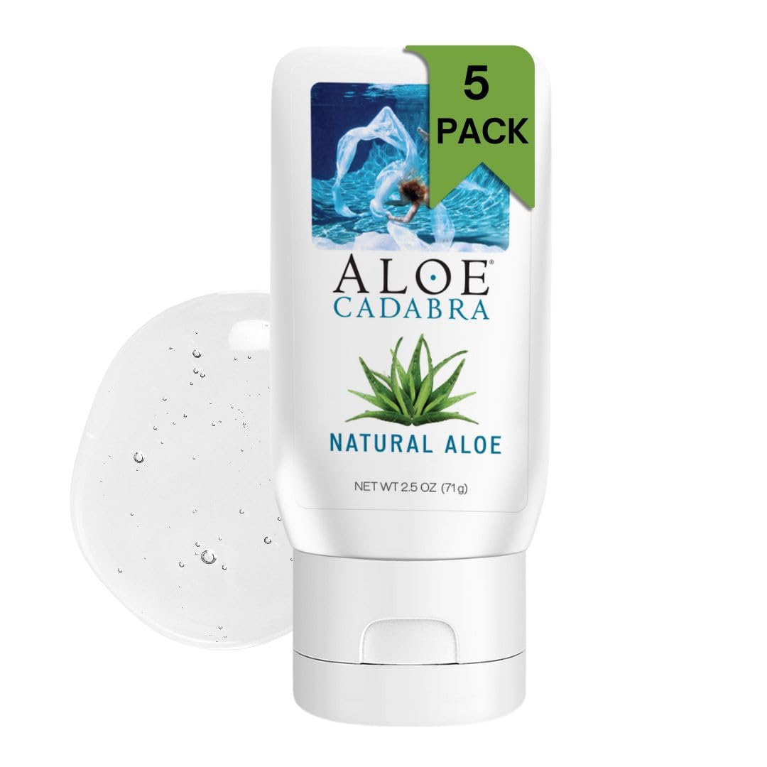 Aloe Cadabra five-pack vaginal moisturizer bottle shows convenient unscented hydration for daily comfort.