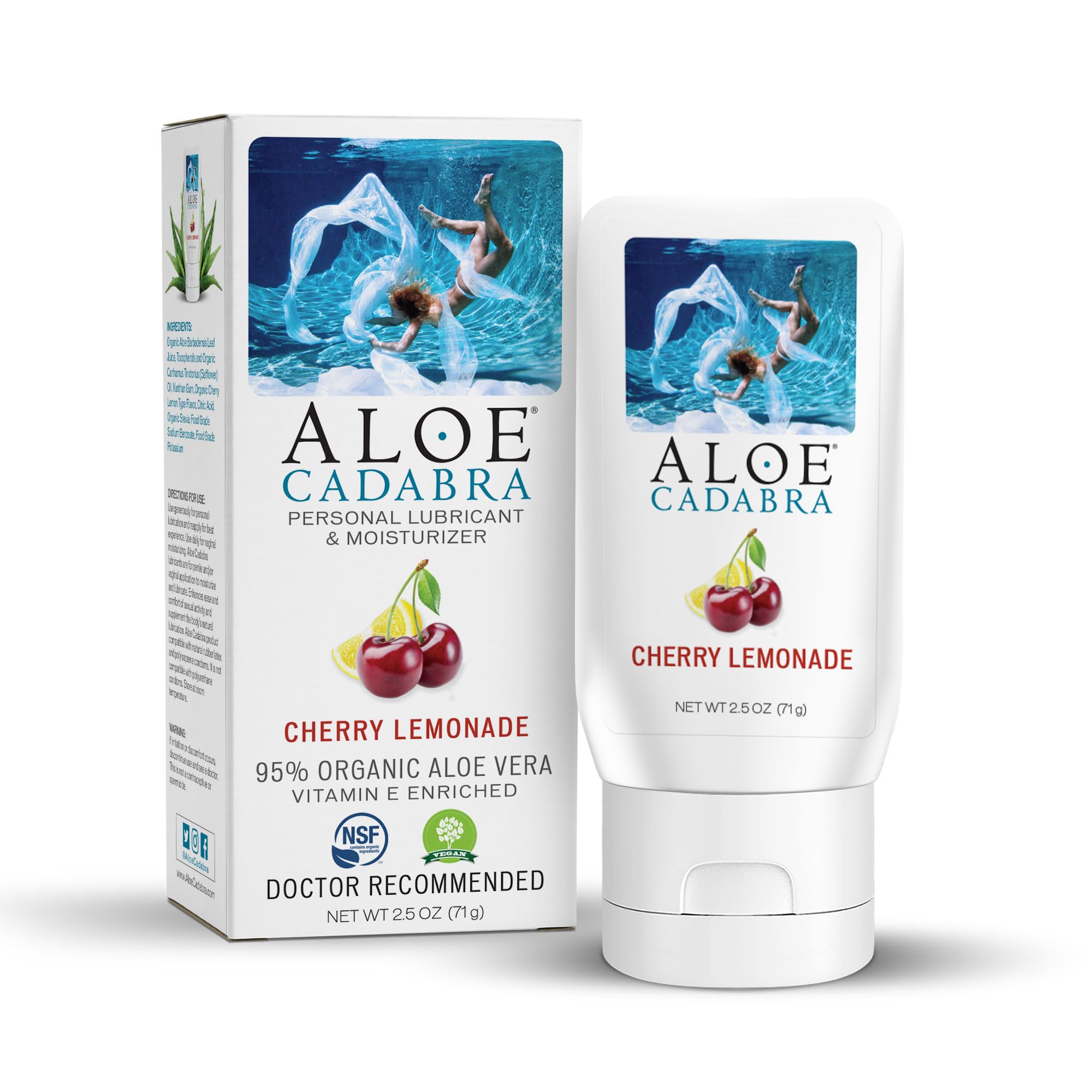 Aloe Cadabra strawberry flavored lubricant bottle pour for silky comfort