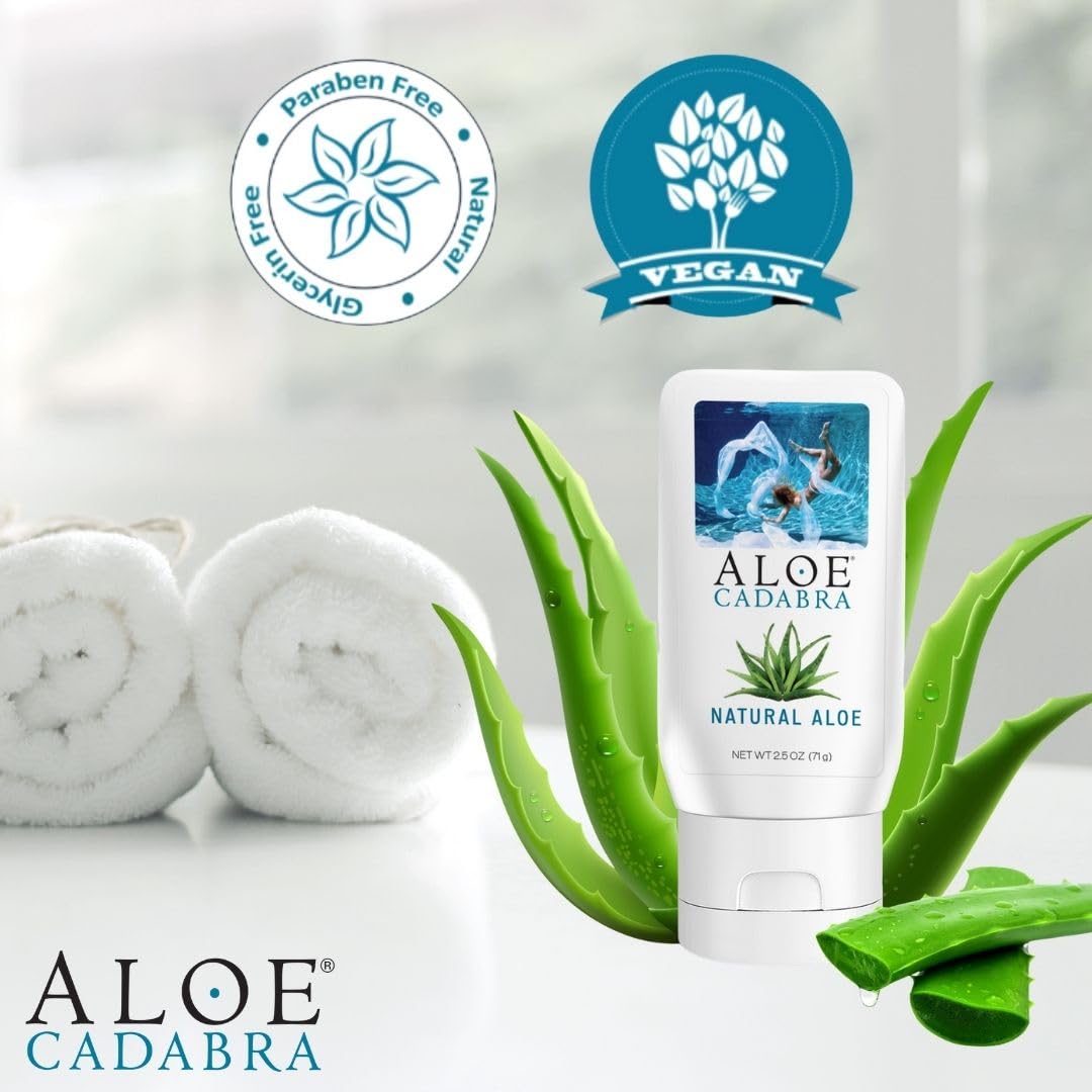 Aloe Cadabra unscented bottle demonstrates gentle, pH-balanced care for intimate moisture.