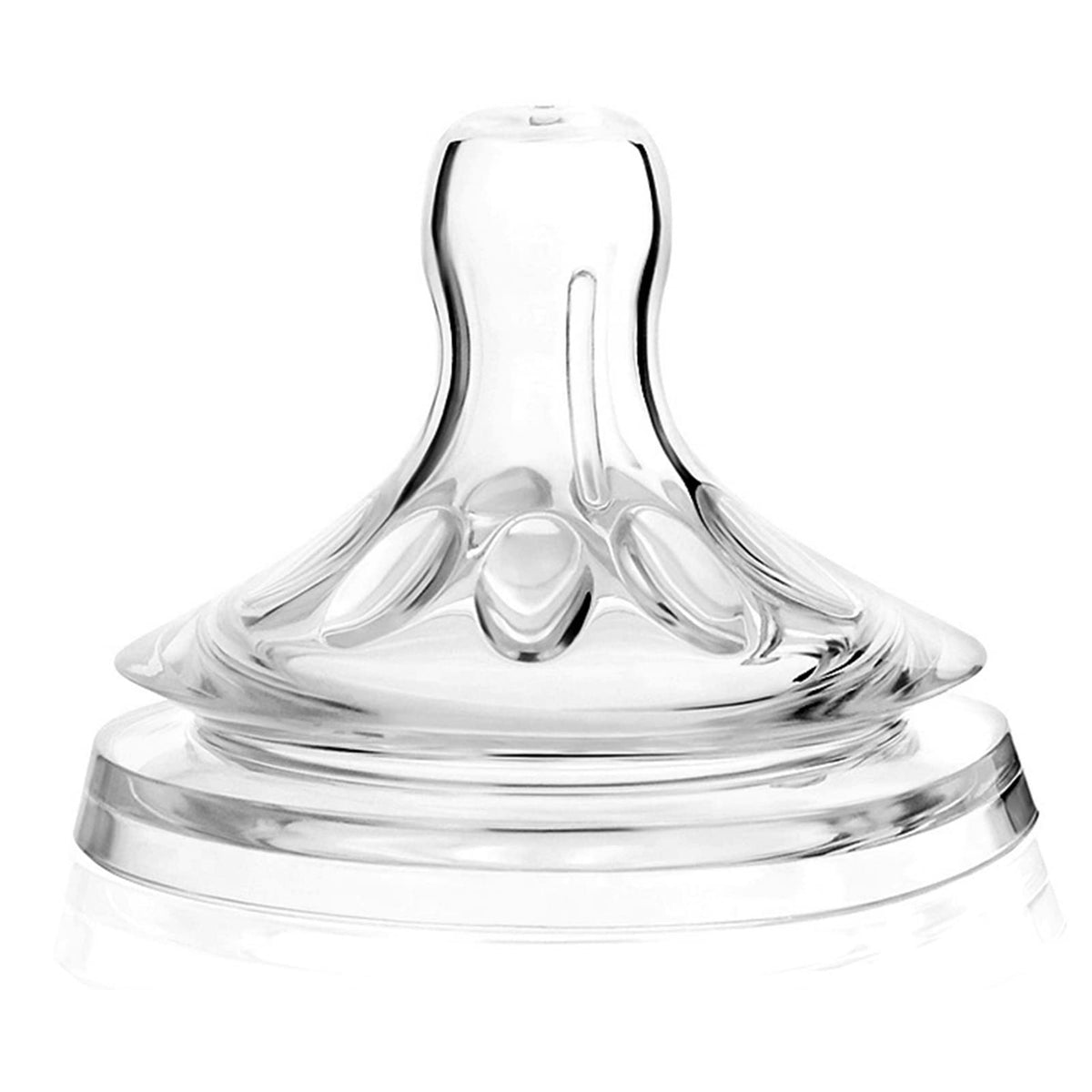 Alomejor bottle nipple with soft transparent silicone for comfortable feeding.