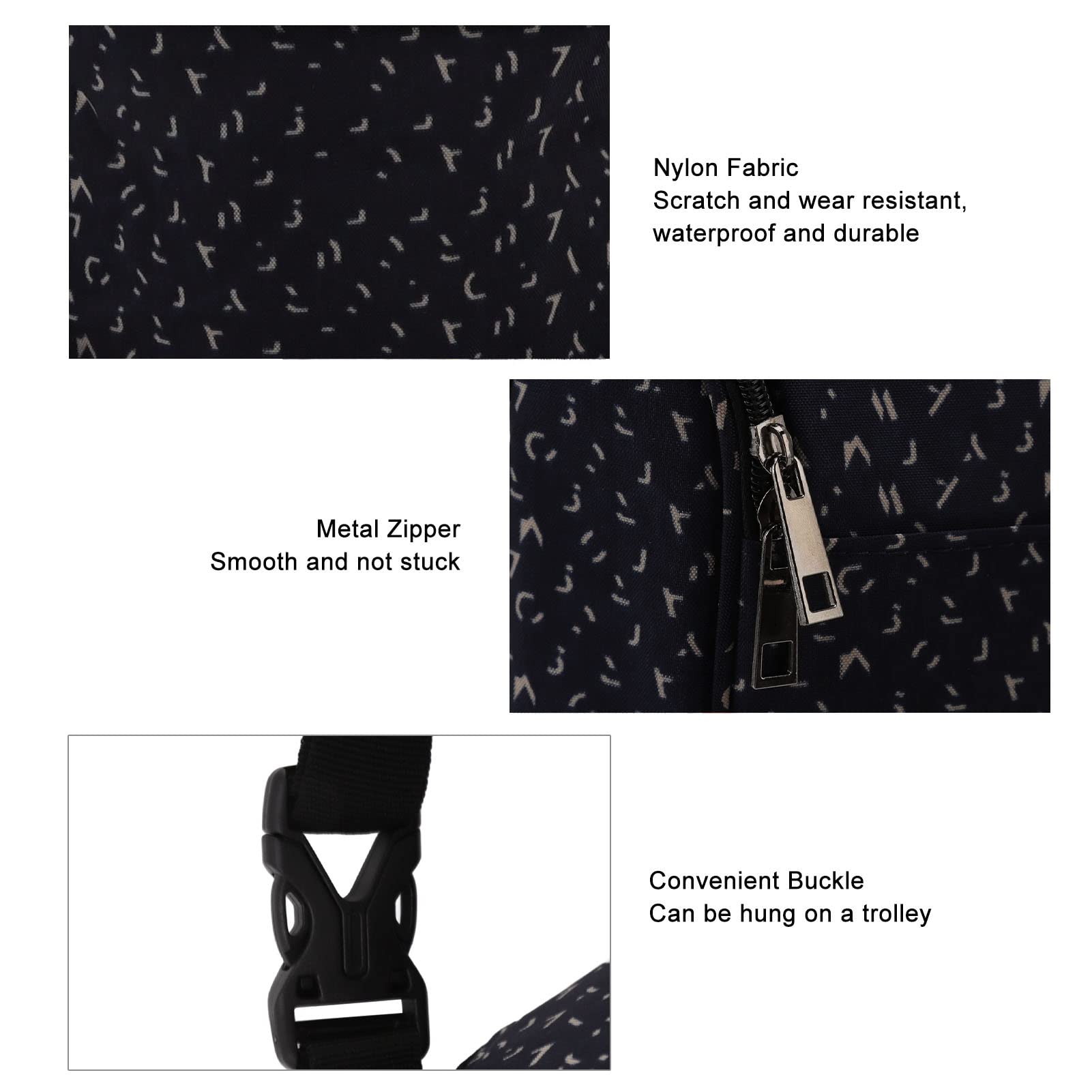 Alomejor insulated tote highlights durable nylon fabric and scratch resistance.