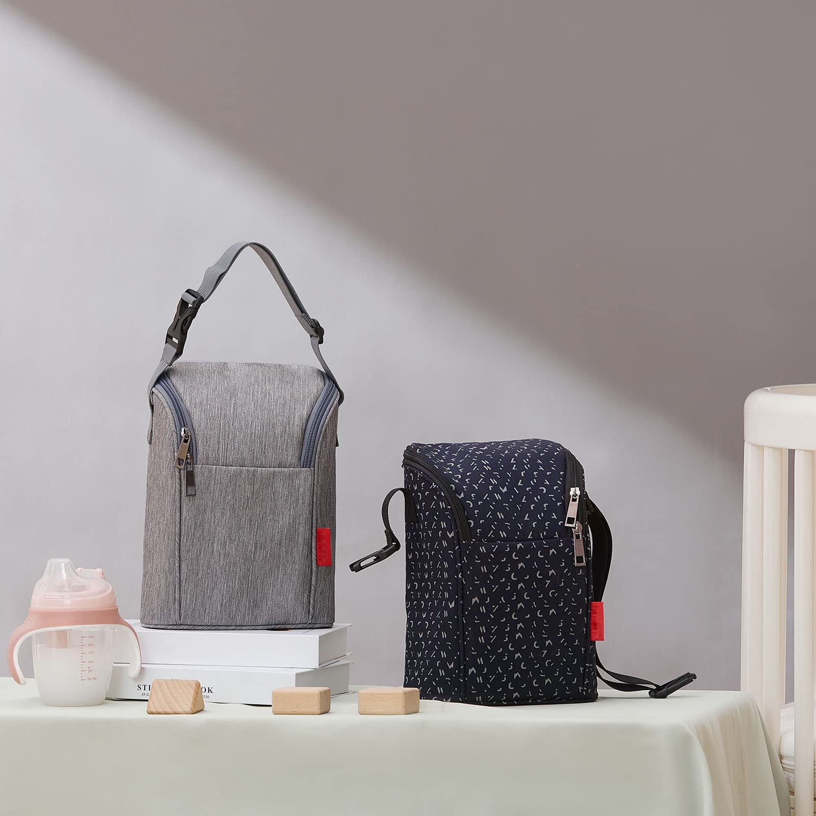 Alomejor versatile storage capacity fits bottles and travel items.