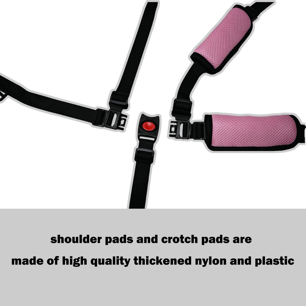 Easy installation of the Alovexiong harness on stroller and high chair.