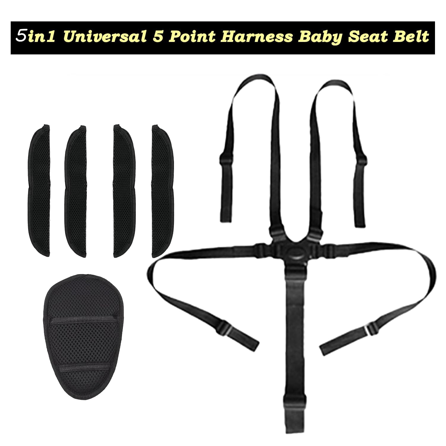 Alovexiong harness straps assembly allows flexible setup for chairs and strollers