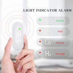 Aloway rechargeable forehead thermometer compact design ideal for travel.