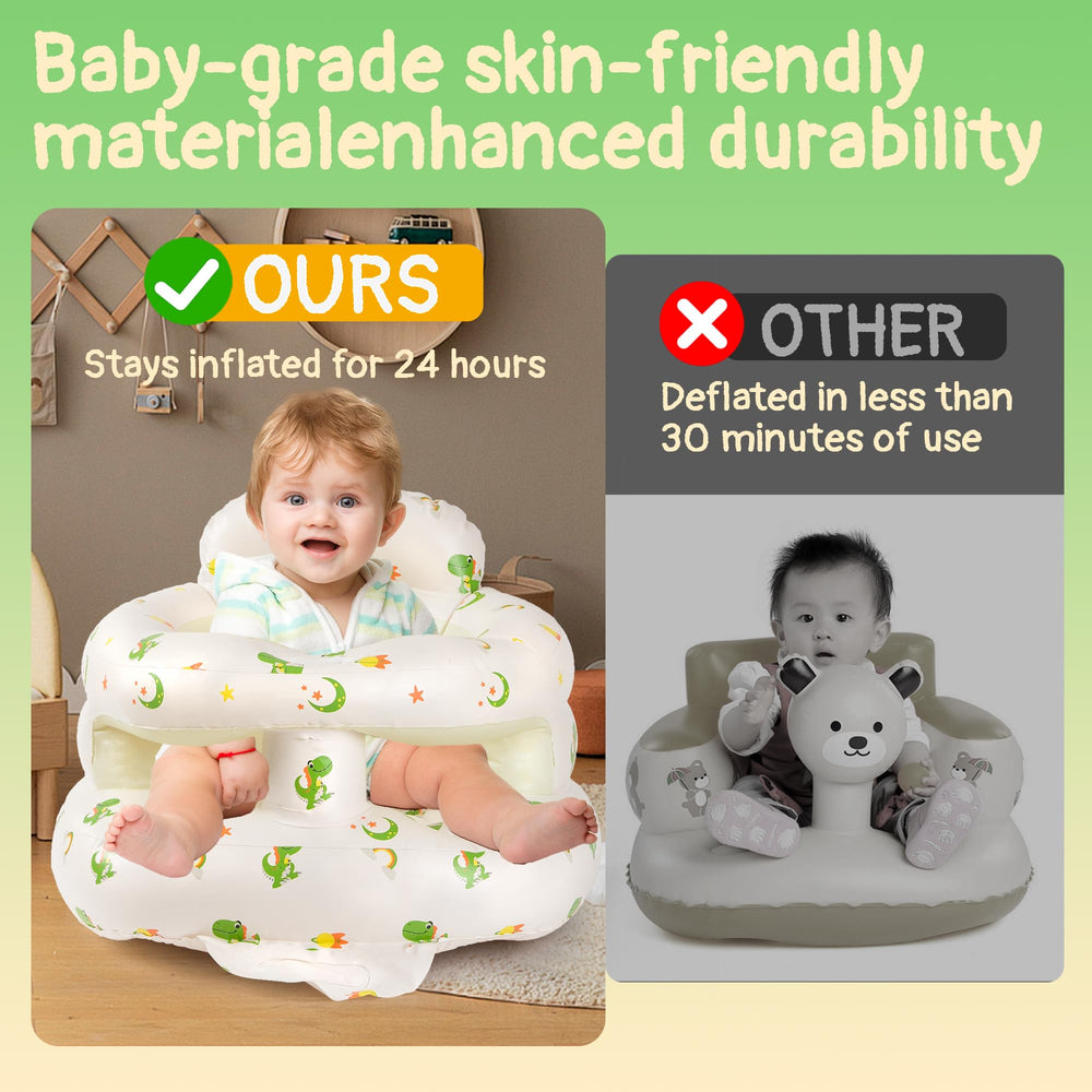 Aloxina Dinosaur Sit Me Up Seat suitable for indoor and outdoor use.