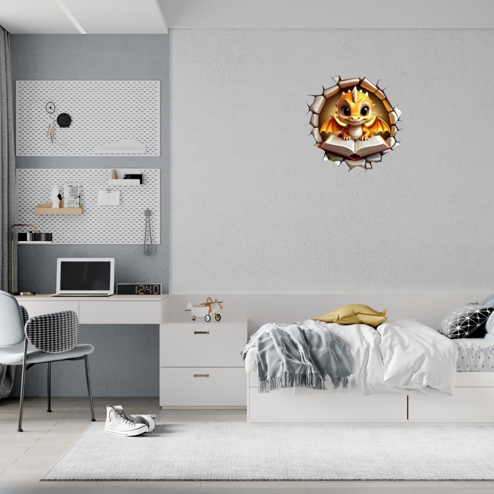 Alpacastore 12-inch diameter decal fits kids' rooms perfectly