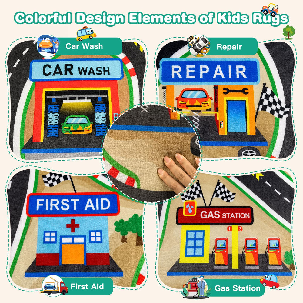 AlphabetAcre 0.4 inch thickness cushions young drivers during play