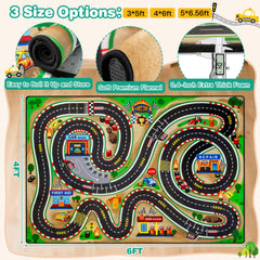 AlphabetAcre car play mat provides easy cleanup after playtime