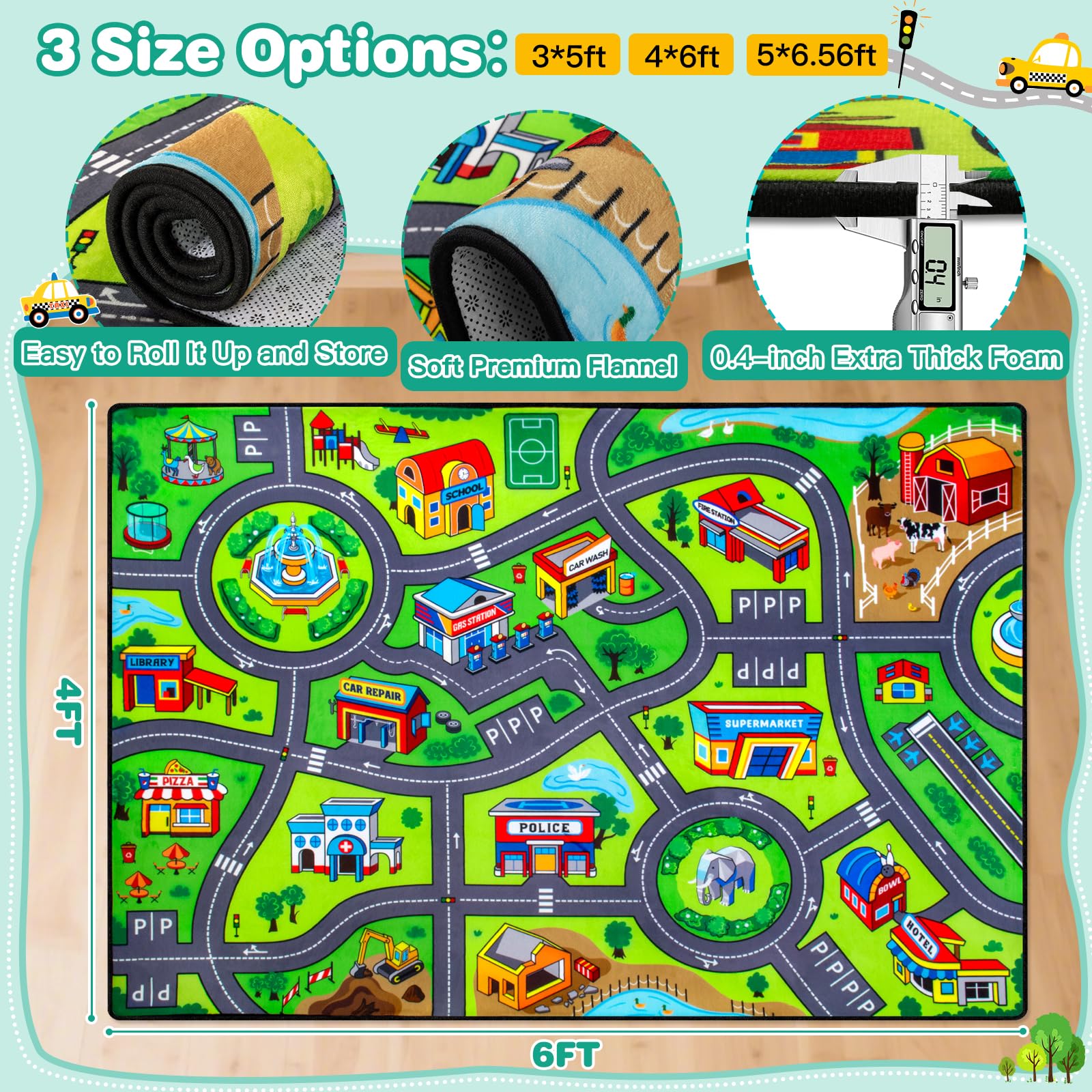 AlphabetAcre durable edge construction keeps up with kids' traffic and daily adventures.