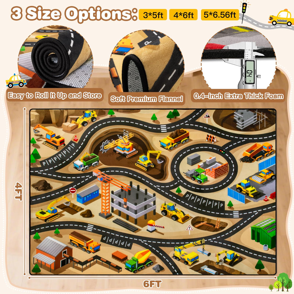 AlphabetAcre rustic cartoon construction pattern inspires creative, pretend-building sessions.