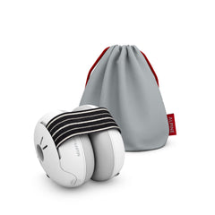 Alpine Muffy Baby ear protection headband close-up showing gentle fit and noise shielding.