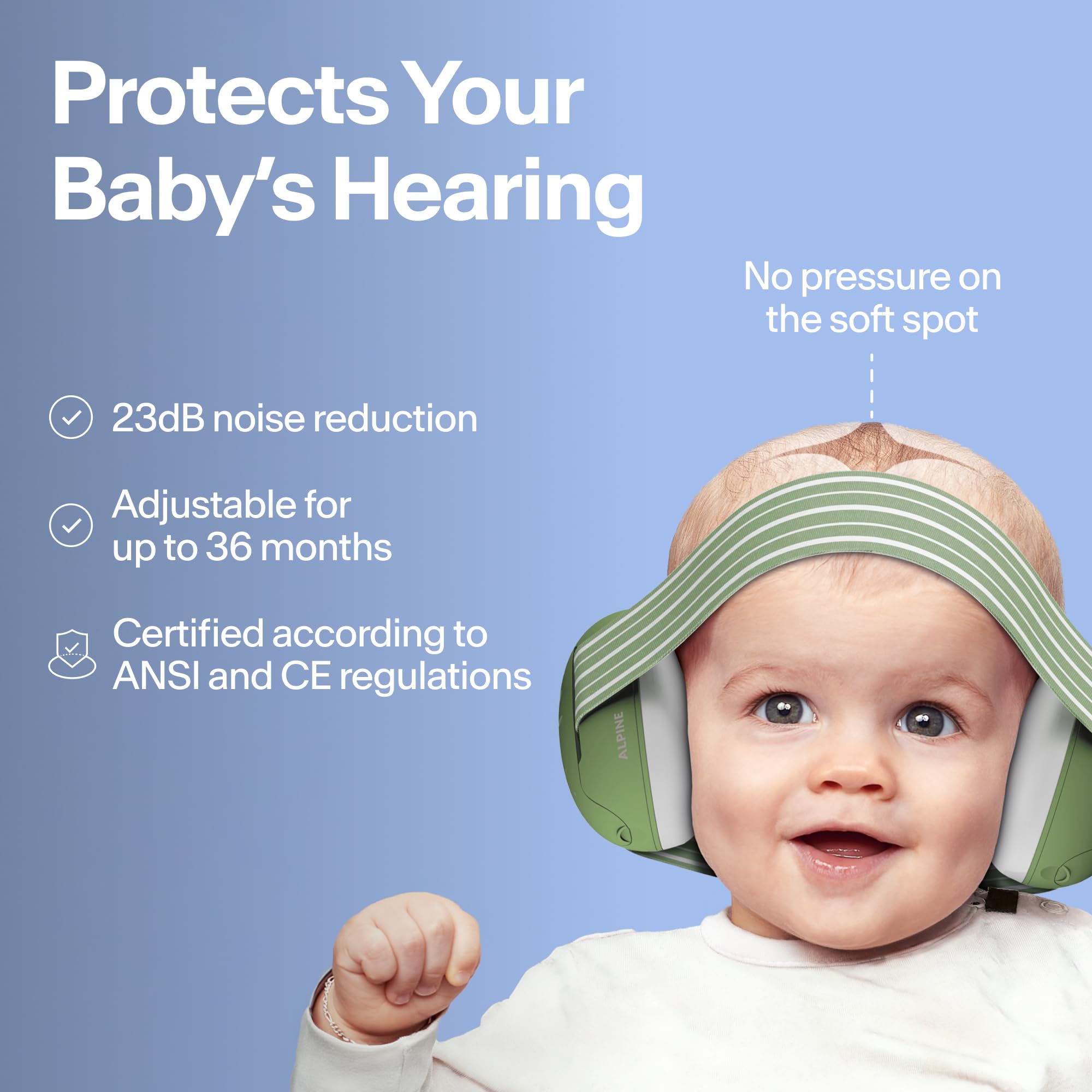 Alpine Muffy Baby earcups foam — soft cushions for quiet protection