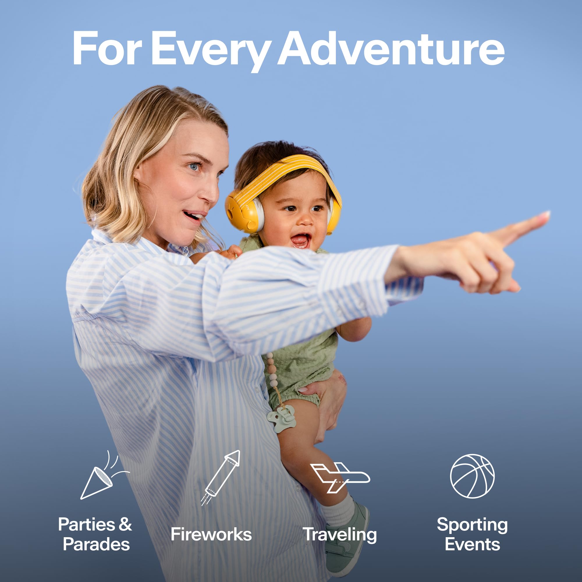 Alpine Muffy Baby worn at park — practical use in noisy outdoor settings