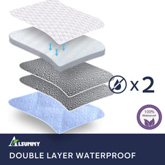 Durable anti-slip bottom prevents bunching and shifting.