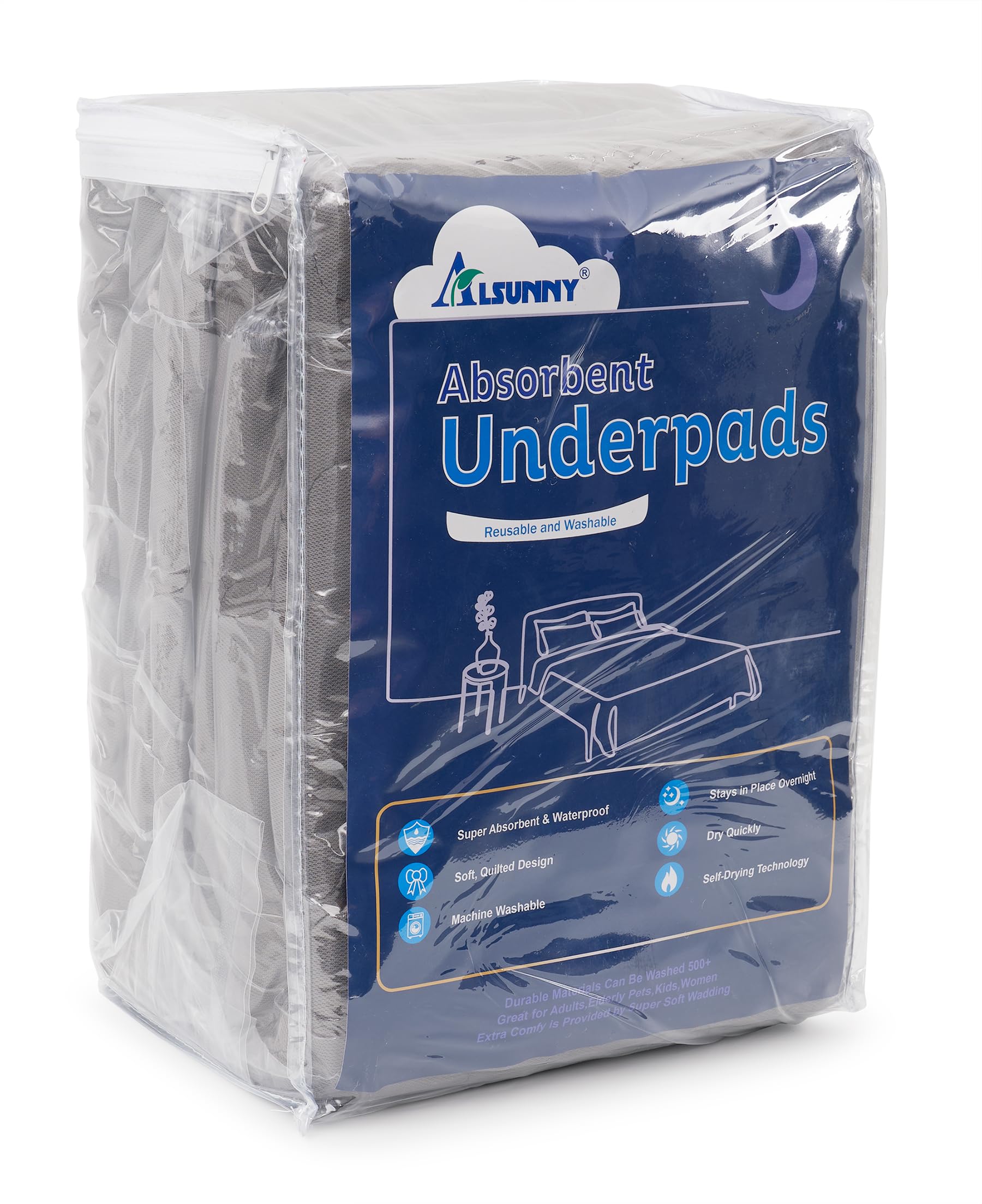 Alsunny bed pad being washed demonstrates long-lasting durability.