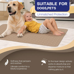 Alsunny washable bed pad with overnight absorbency and fast-drying performance.