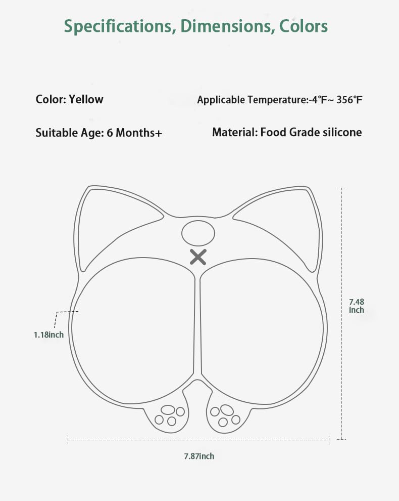 Altibrant toddler plate easy-clean surface resists messes