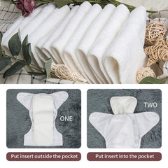 ALVA BABY diaper inner lining—soft suedecloth against baby skin.