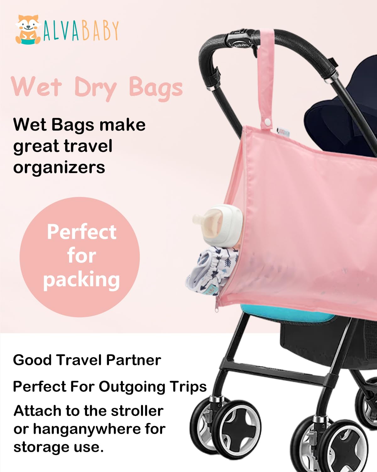 ALVA bag keeps cosmetics or electronics neatly organized on trips
