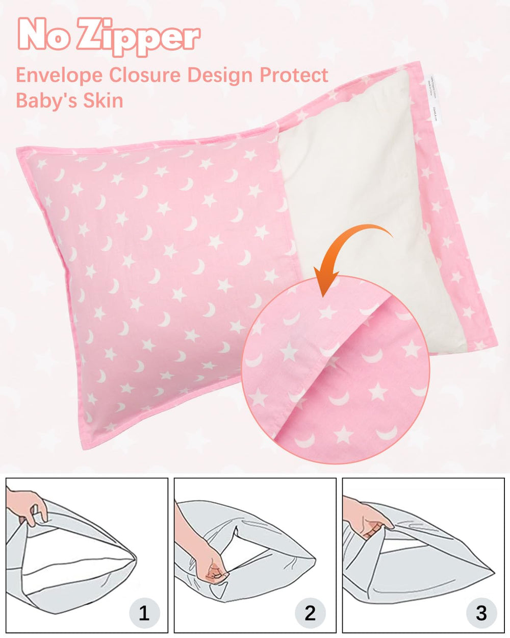 ALVABABY bright-pattern pillowcase adds fun to bedtime routines.