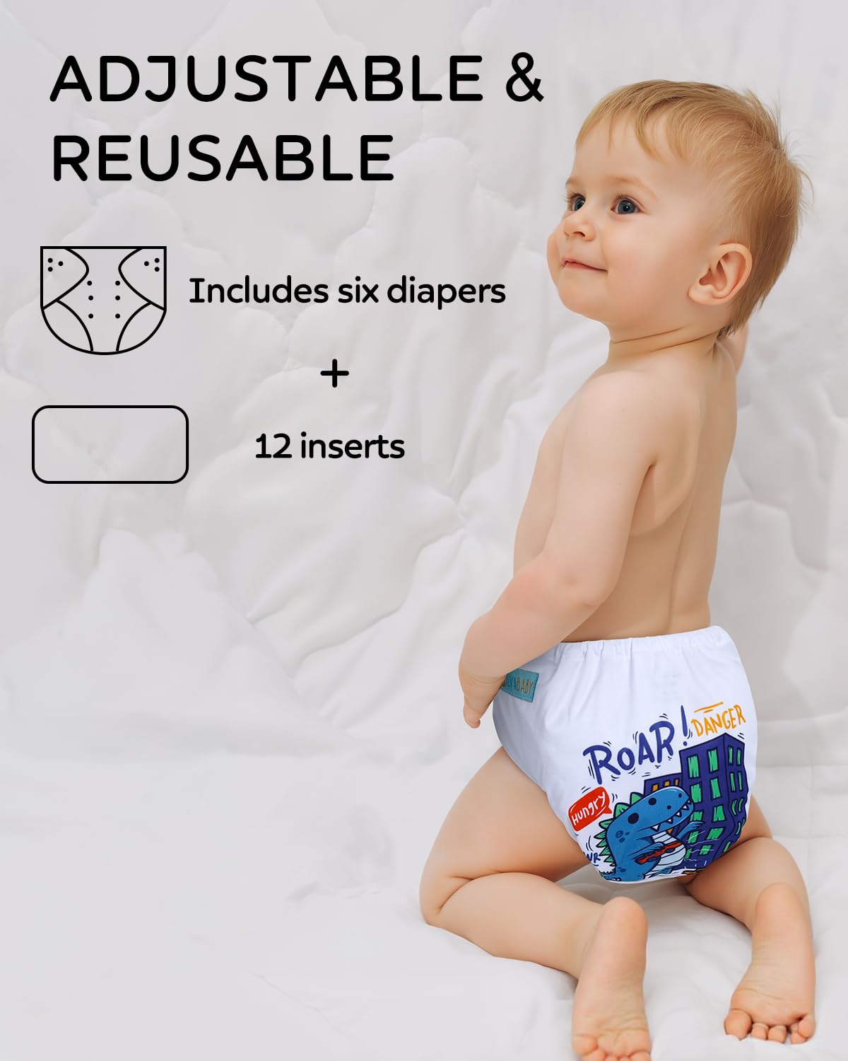 ALVABABY diaper-on-baby-fit: secure and snug for active little movers