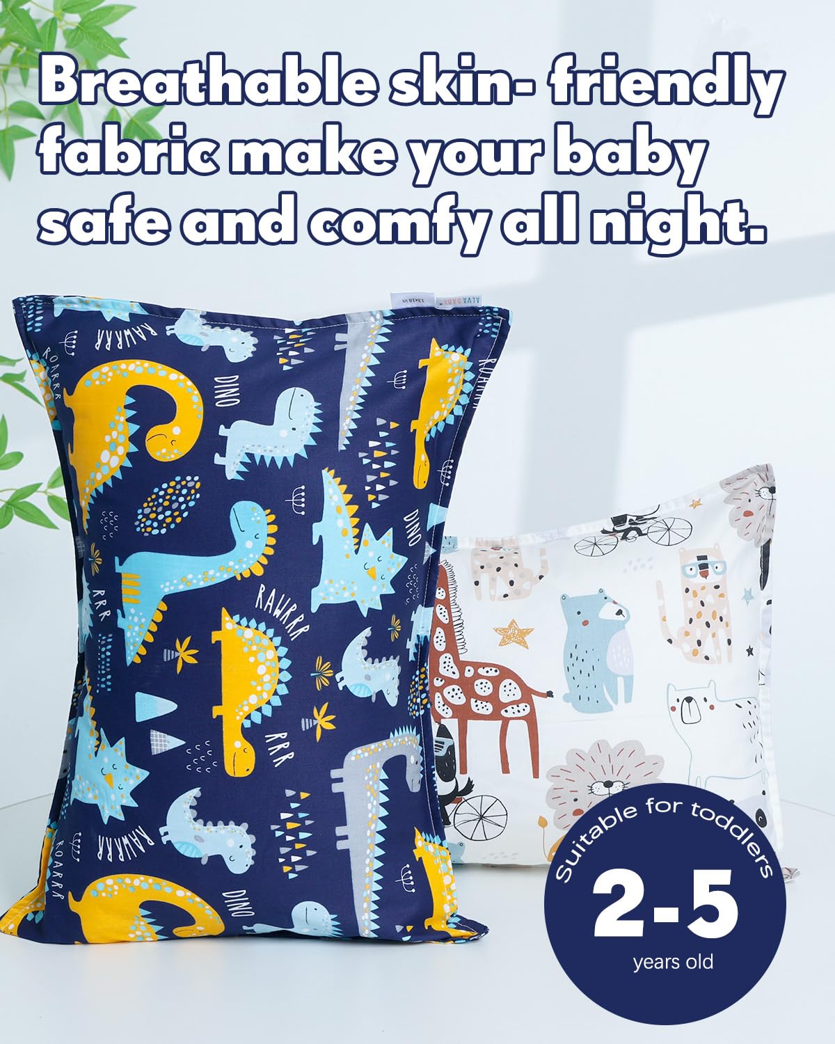 ALVABABY protects against dust and drool with durable pillow cover.