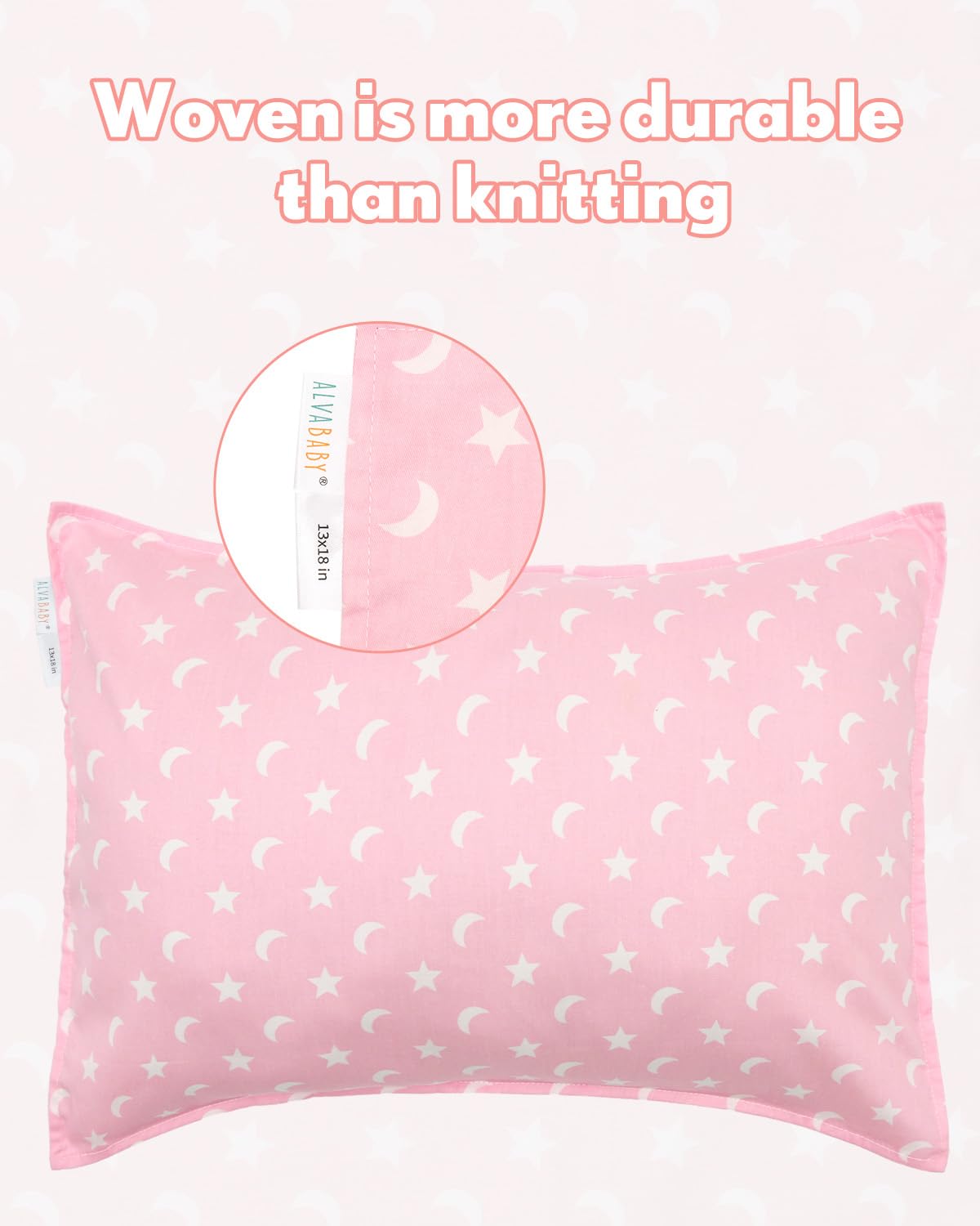 ALVABABY envelope-closure-design pillowcase close-up for easy use
