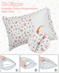 ALVABABY envelope-closure pillowcase offers easy on off during bedtime.