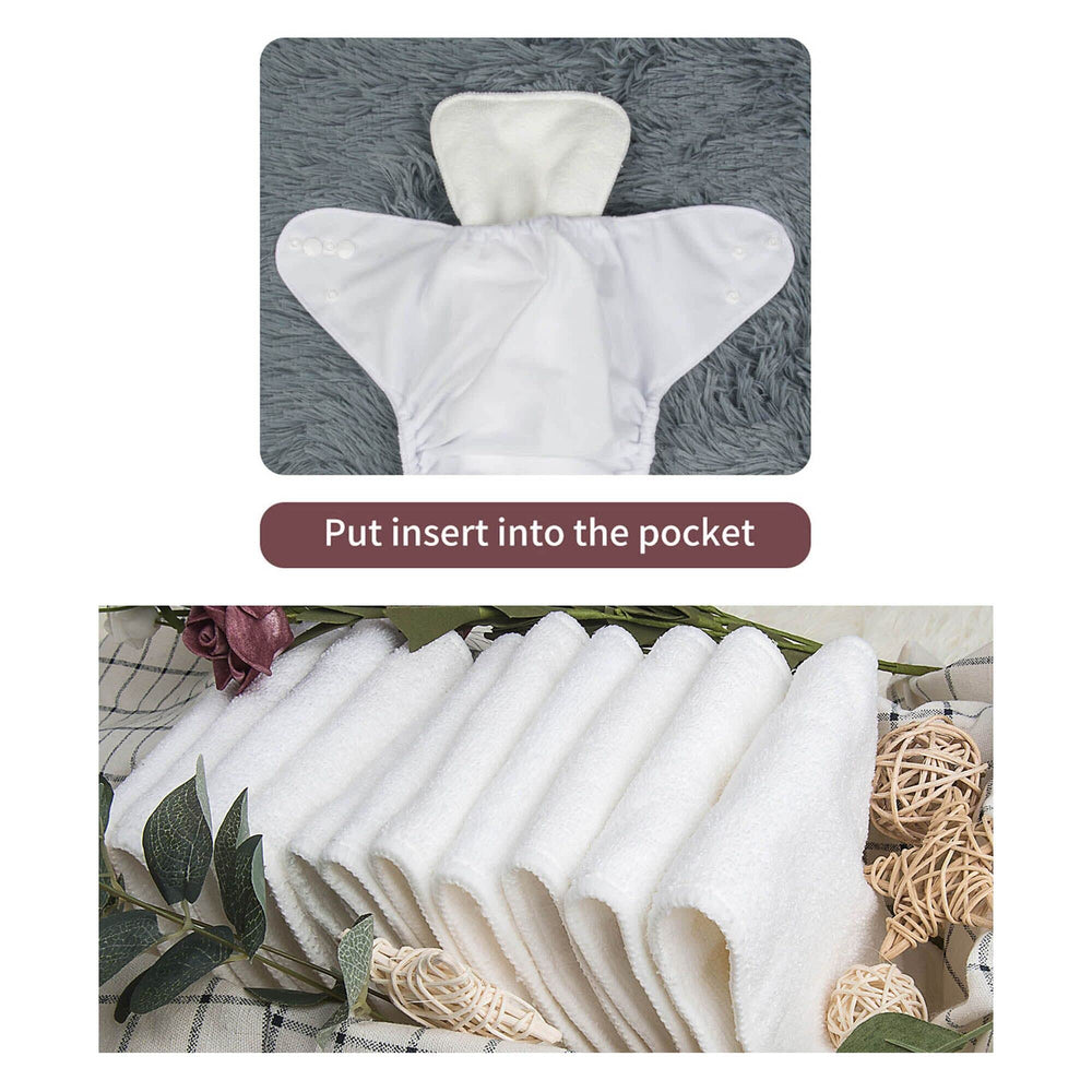 ALVABABY packaging includes 1 diaper and 2 inserts for instant use.
