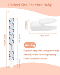 ALVABABY pacifier clip rainbow pattern offers quick access.