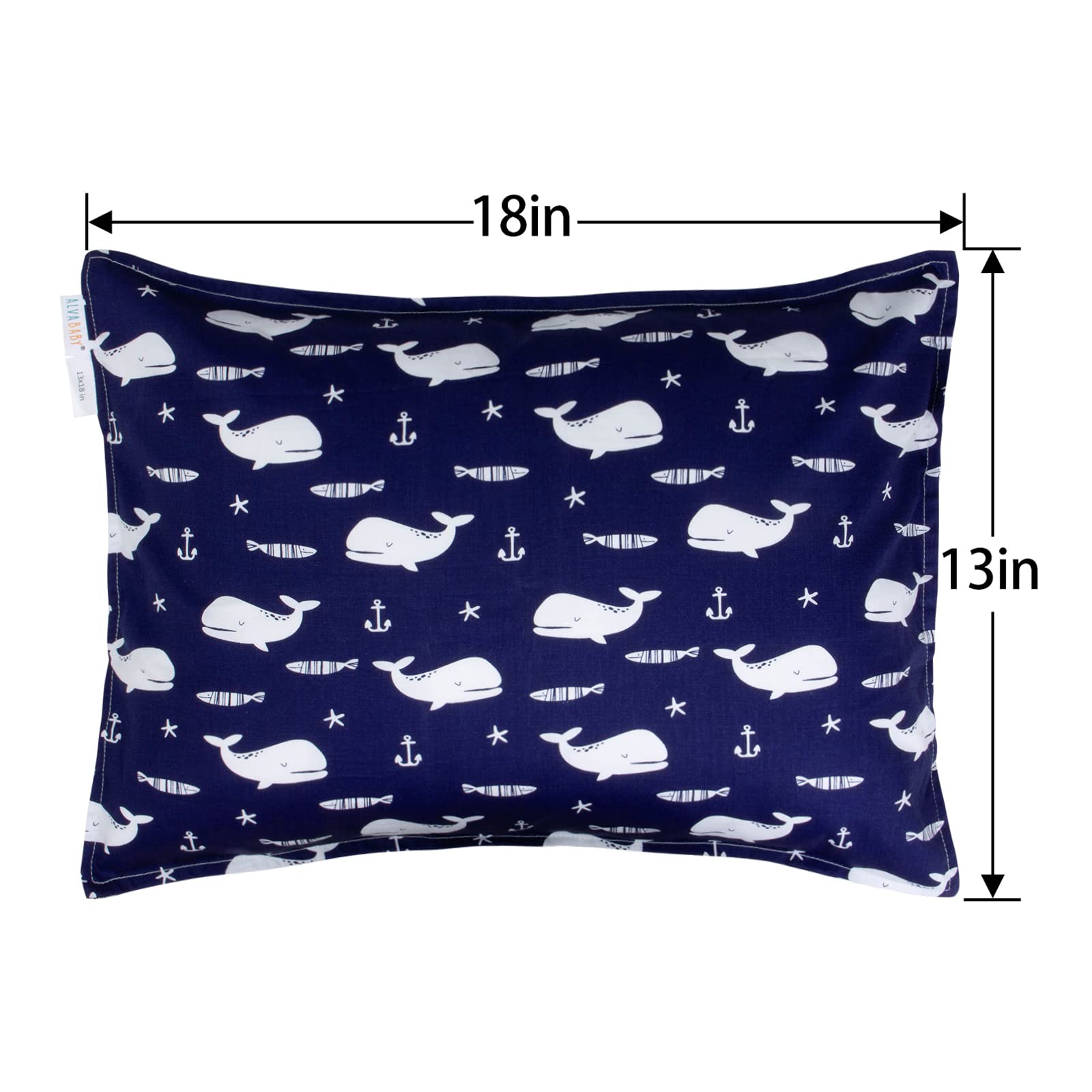 ALVABABY pillowcase with bright colors to brighten toddler bed